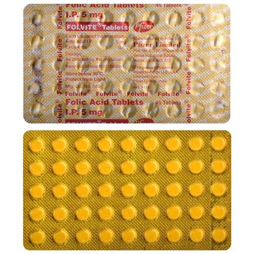 [BRSWYZQLA4IGY2DP] Folvite - Strip of 45 Tablets