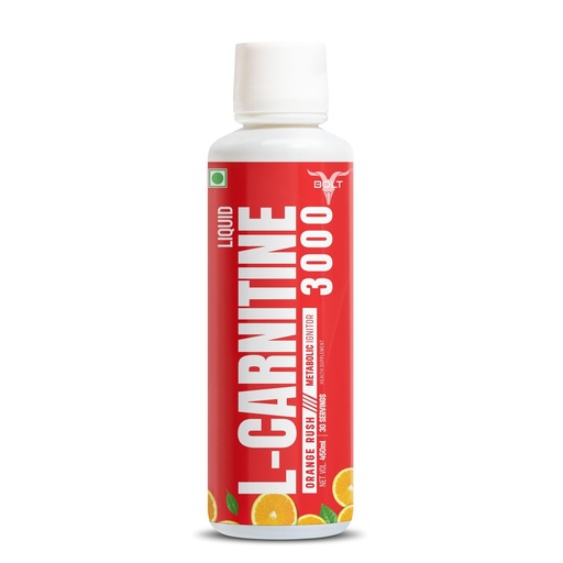 [BRSREH35OICBUDT4] Bolt L-Carnitine Liquid 3000 mg | Converts Fat into Energy | Orange Rush