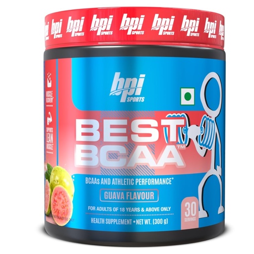 [BRSROY36OYPBUEY3] BPI Sports Best BCAA - BCAA Powder - Branched Chain Amino Acids - Muscle Recovery - Muscle Protein Synthesis - Lean Muscle - Improved Performance - Hydration - Guava - 30 Servings - 300 gram.