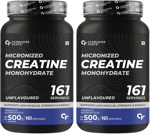 [BRSREAAHOZ7RMFDL] Carbamide Forte Creatine Mono hydrate Powder | Micronized Monohydrate Creatine 500g | Micronized Monohydrate Supplement for Lean Muscle, Strength & Energy - Unflavoured - 161 Servings - 500g