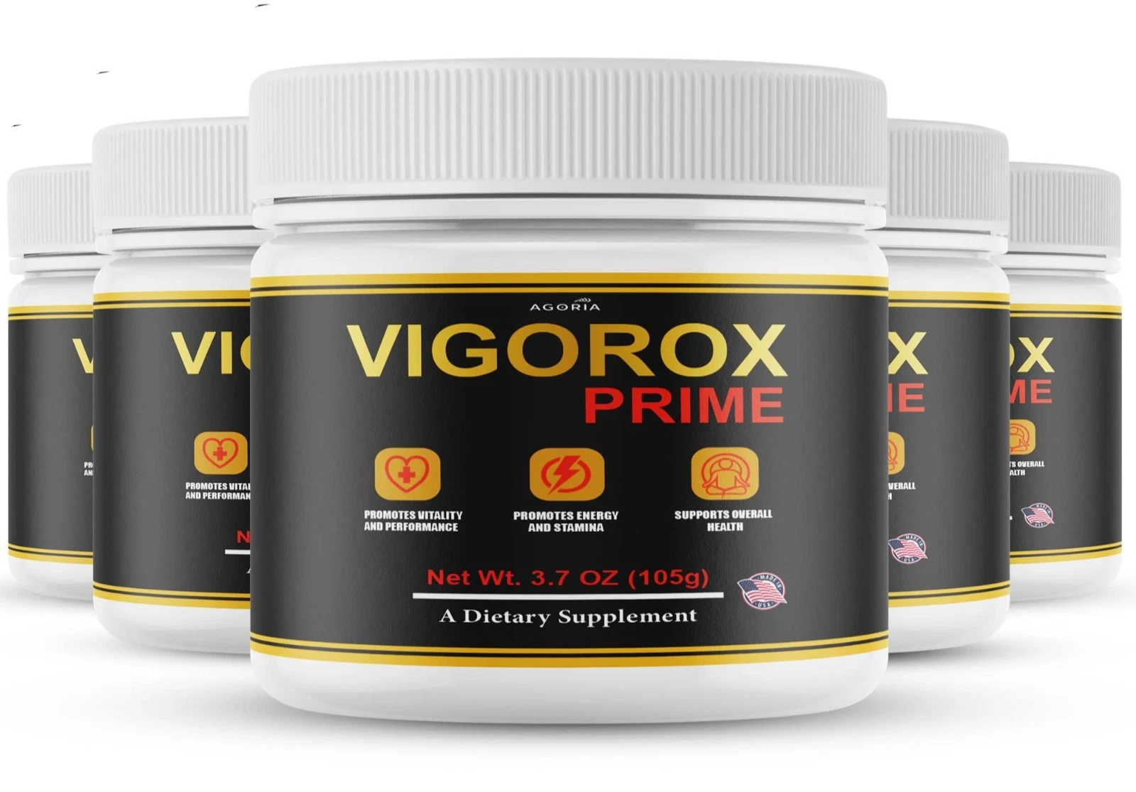 [C6EAFCE6] (5 Pack) Vigorox Prime Max Performance Supplement, VigoroxPrime Powder