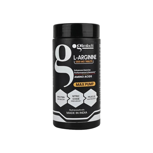 [BRSRAAIFAEDRQ3T6] GLIMLACH L Arginine 1500mg Tablets | Dietary Supplement for Men and Women | High-Potency Amino Acid | Easy-to-Take Tablets for Daily Health, Nutrition, Energy, and Wellness | 120 Tablets