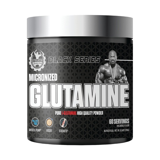 [BRSRMAD4OUBQGHLB] Dexter Jackson Black Series Micronized Glutamine - 60 Servings, 300gm | Muscle Recovery and Immune Support - Essential Amino Acid