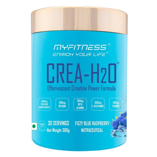 [BRSRAY3YCJ7Q4EQ2] Myfitness Creatine Monohydrate Powder | 300g | Effervescent Pre Workout Power Formula | Creatine Powder With Betaine | Beta Alanine | L-Glutamine | Taurine | Electrolyte Blend (Fizzy Blue Raspberry)