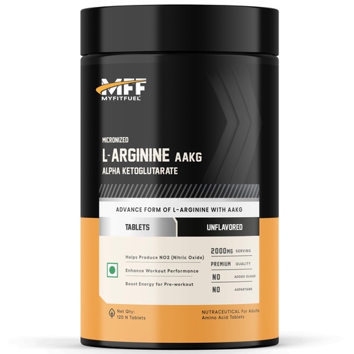 [BRSW2ZY2DN7GMDTB] MyFitFuel L-Arginine Alpha-Ketoglutarate (AAKG) (1500 mg) Amino Acid, 120 Tablets