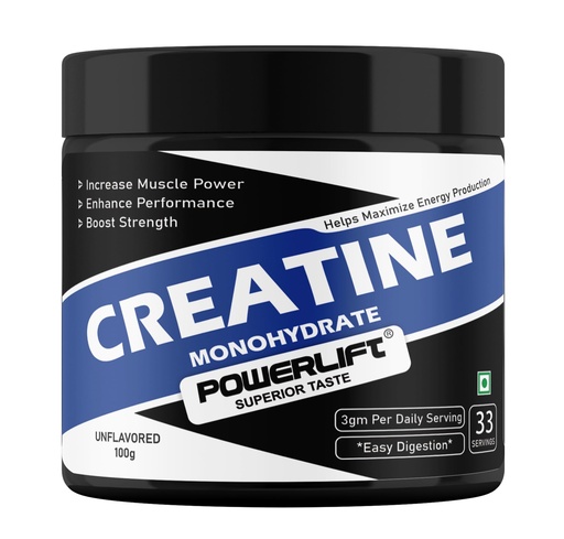 [BRSRGZ32CQOWA2YZ] Pure Micronised Creatine Monohydrate Powder 100g (33 Servings, Unflavoured) for Enhanced Muscle Strength with Rapid Absorption