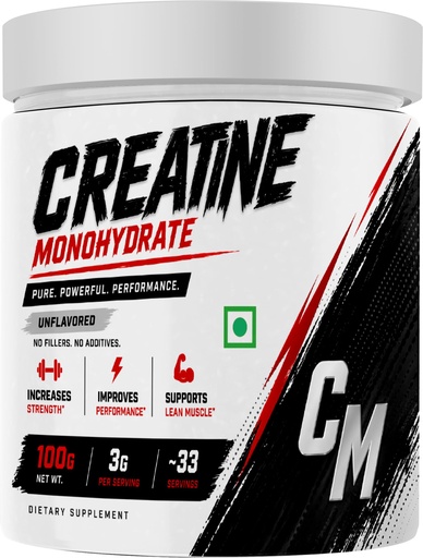 [BRSRGBIQAUHWYEYY] SOS Nutrition Creatine Monohydrate Powder 100g | 3g per Serving | Micronized Creatine | Unflavoured | Increases Strength, Muscle Growth & Performance | Pre/Post Workout Supplement | Vegan, Non-GMO