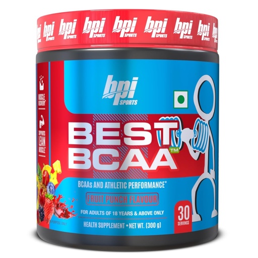 [BRSROY36PMFGMG33] BPI Sports Best BCAA - BCAA Powder - Branched Chain Amino Acids - Muscle Recovery - Muscle Protein Synthesis - Lean Muscle - Improved Performance - Hydration - Fruit Punch - 30 Servings - 300 gram.