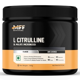 MyFitFuel L Citrulline Malate Powder 2000mg | Boosts Nitric Oxide, Delay Fatigue, Pre Workout Supplements for Men & Women - (100g, Unflavoured)