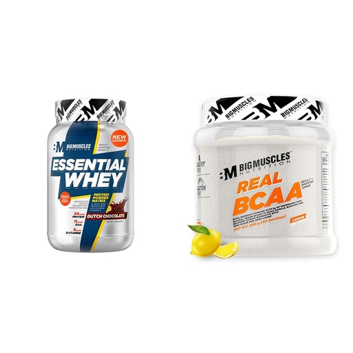 [BRSRMZI6OAIWOH3K] Bigmuscles Nutrition Essential Whey Protein 1Kilogram [Dutch Chocolate] | 24G Protein Per Serving & Real BCAA [50 Servings, Lemony] -100% Micronized Vegan, 5 Grams Of Amino Acids, Pack Of 1