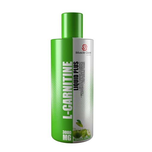 [BRSWYADQOENGCEQY] Muscle Gears L-Carnitine Liquid 3000mg | Vitamins | Liquid Fat Burner | Energy, Endurance & Fat Metabolism | Pre & Post Workout | Green Apple Flavor | 30 Servings