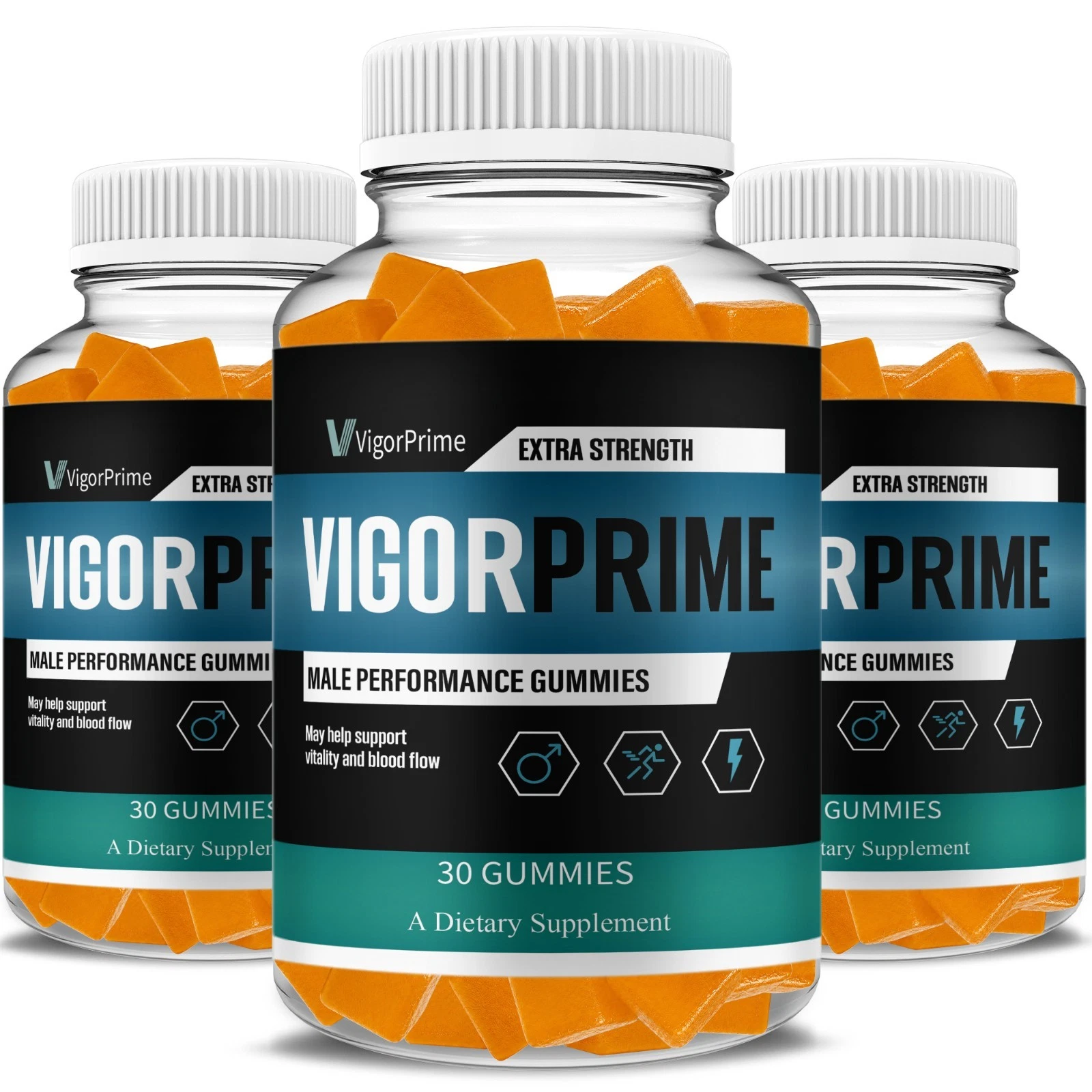 [9335DEF9] (3 Pack) Vigor Prime Gummies VigorPrime Performance Supplement (3 Month Supply)