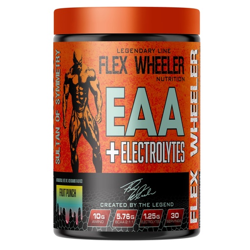 [BRSROBAHABYRG2T3] Flex Wheeler Nutrition EAA - 30 Servings | Essential Amino Acids Blend for Optimal Recovery and Performance | Fruit Punch Flavor