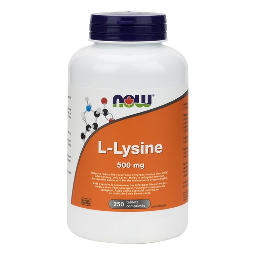 [BRSWIZTZAFYBEFTO] Now Foods L-Lysine 500Mg 250Tab