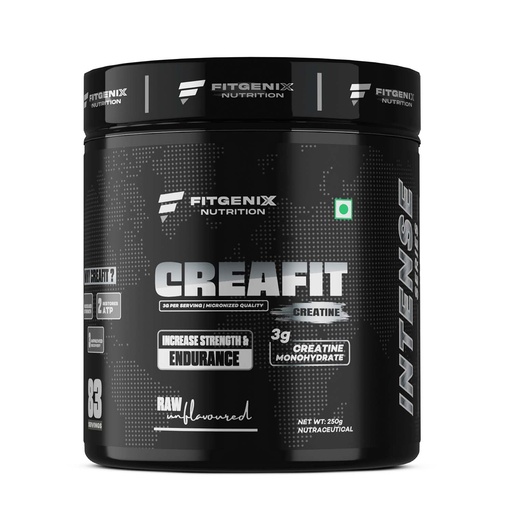 [BRSROA3ROQDQIE3A] Creafit Creatine Monohydrate Powder Unflavoured 83 Servings | Build Lean Muscle | Immunity Booster | Improve Immune System Increase Strength & Endurance (250G)
