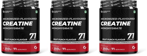[BRSREAQ6DN6ROC35] Carbamide Forte Creatine Mono hydrate Powder | Micronized Monohydrate Creatine 250g | Micronized Monohydrate Supplement for Lean Muscle, Strength & Energy - Fruit Punch- 71 Servings - 250g (Pack of 3)
