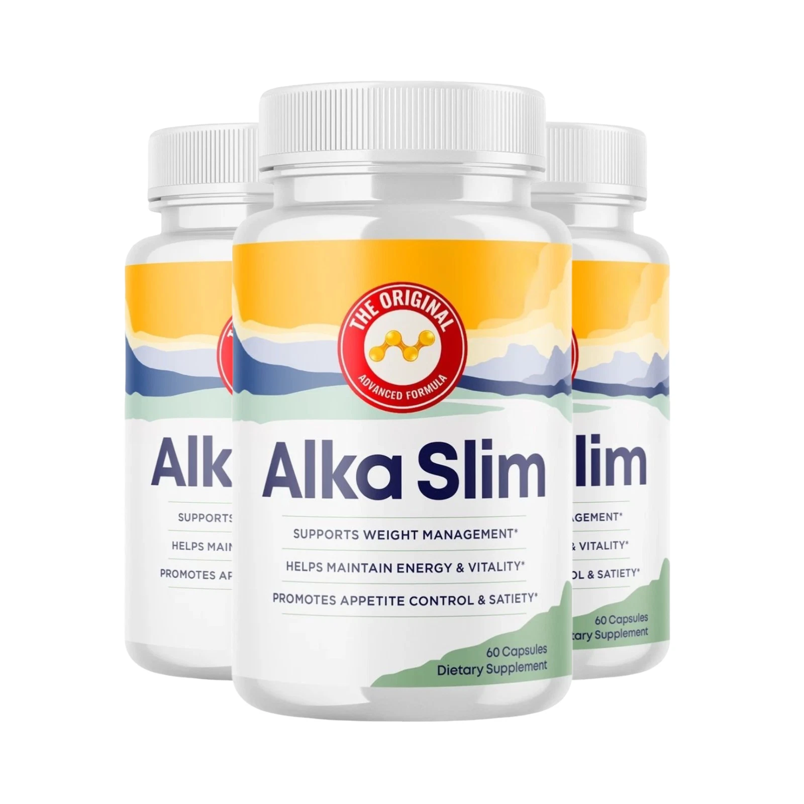 [76D5CA72] 3-Pack Alka Slim Capsules - AlkaSlim Daily Weight Loss Support - 180 Caps