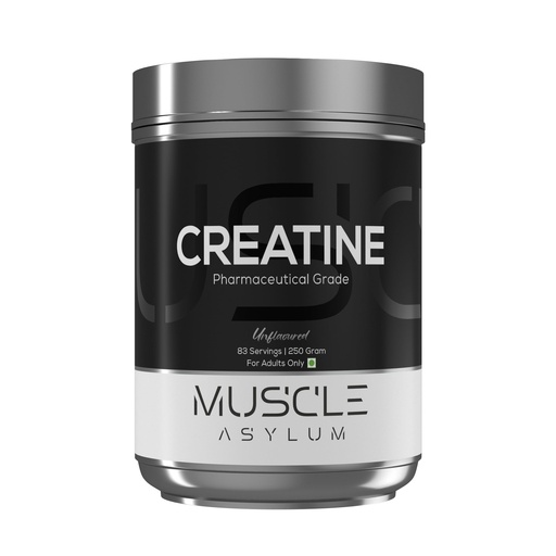 [BRSRGAQYAFYBGEI2] Muscle Asylum Creatine Monohydrate Powder (Unflavoured) – Micronized Creatine, Pre Workout Supplement for Muscle Gain, Strength & Recovery, Pharmaceutical Grade, Gym Supplement for Men & Women – 250g (83 Servings)