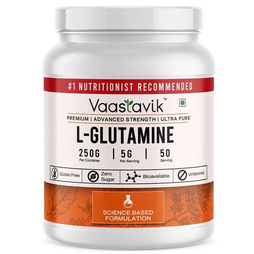 [BRSRAHQ6DIPQIETX] L Glutamine Powder Unflavoured, 250 gm