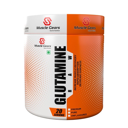 [BRSW2GI3DEDRMETB] Muscle Gears L-Glutamine Powder 5000mg | Muscle Recovery & Lean Muscle Growth | Gut Health & Immune Support | Gluten Free | Fast Absorption | Unflavoured | 150g