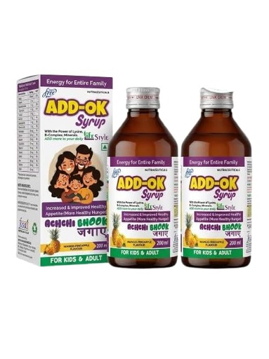 [BRSRAFT5AAMRYYA6] ADD-OK, 200ml |Increased & Improved Healty Appetite |Healthy Hunger |With Lysine/B-Complex/Minerals (2)