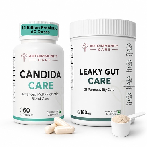 [BRSRYZLYCICA2GY2] Autoimmunity Care Leaky Gut Care and Autoimmunity Care Candida Care Probiotic Bundle