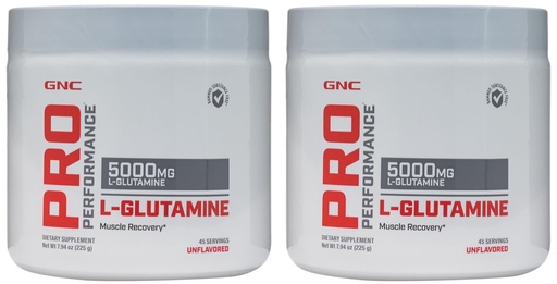 [BRSROEACAV6AECY4] GNC Pro Performance L-Glutamine 5000 mg - 50 Servings - 0.55lbs, 250 gm (Unflavored) (Pack of 2)