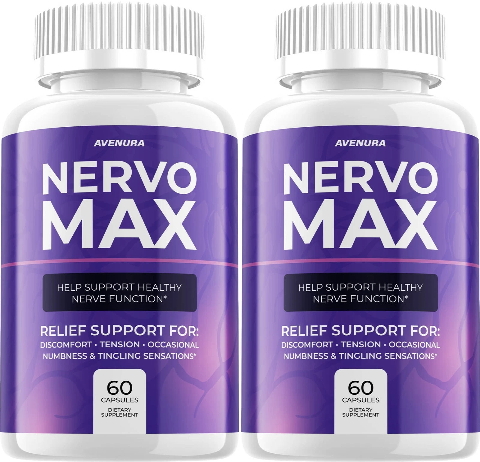 [65C10E64] (2 Pack) Nervo Max Capsule - NervoMax Pills Advanced Formula Nerve Health Relief