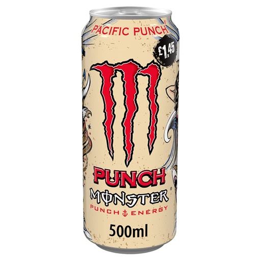 [BRSW22QRBF5A23T7] Monster® Pacific Punch® Carbonated Energy Drink | L-Carnitine + Taurine + B Vitamins, 16.91 fl oz ℮ 500 ml