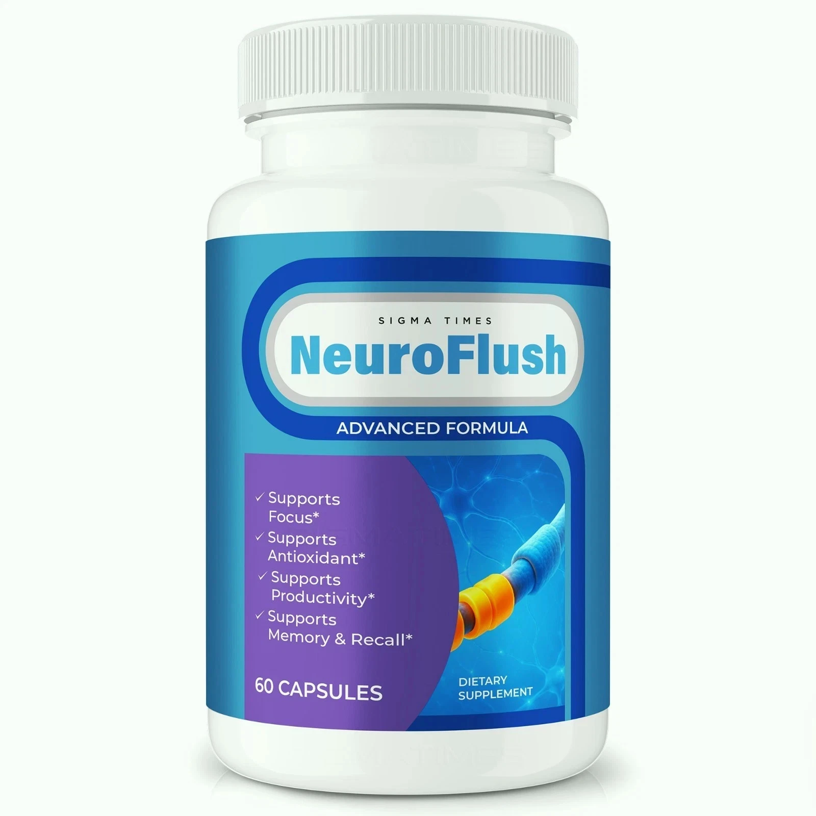 [B6724D36] Neuro Flush Capsules NeuroFlush Advanced Formula for Brain Health 60 Caps Pack 1