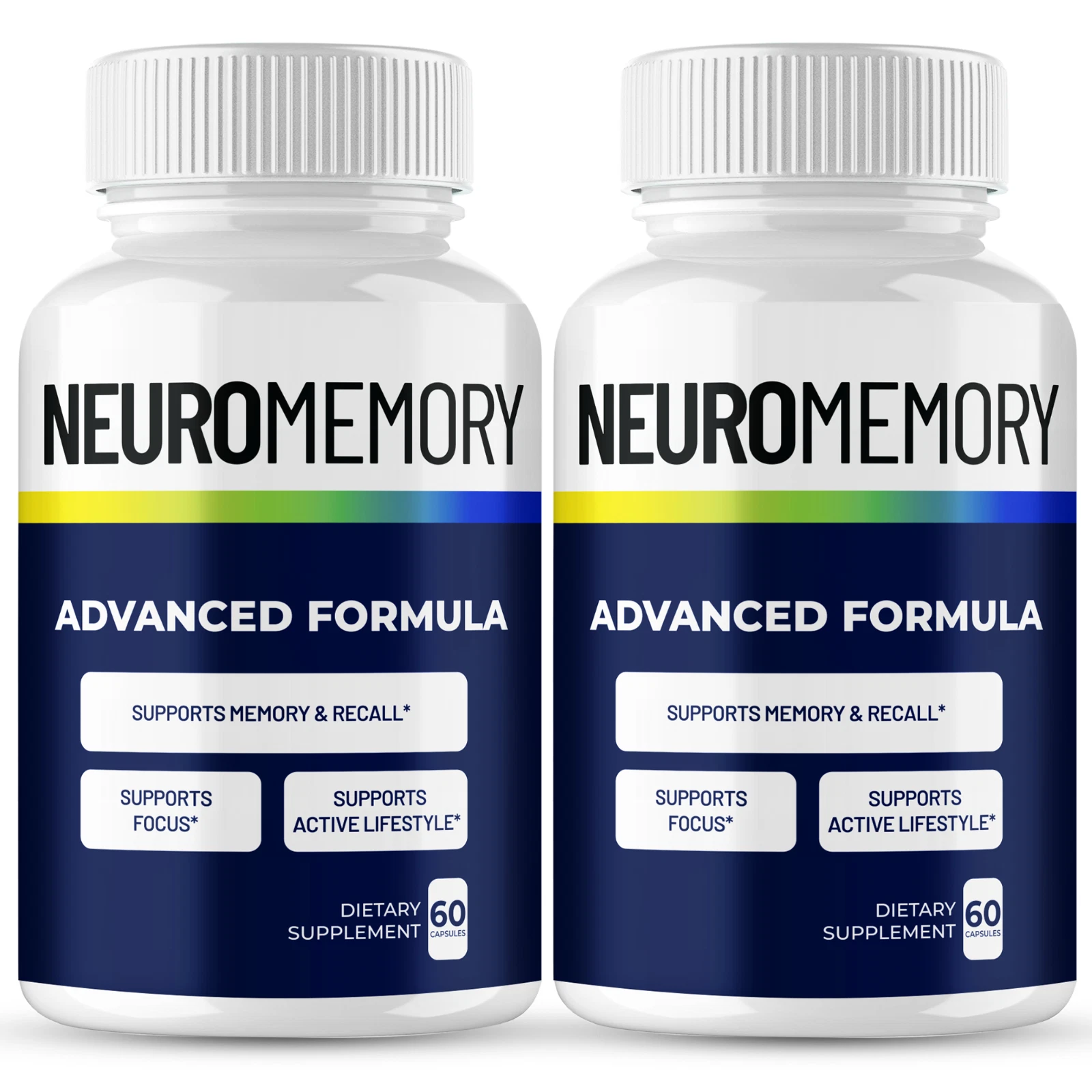 [180C4823] NeuroMemory Capsules, Official Neuro Memory Pills Supplement (2 Pack)