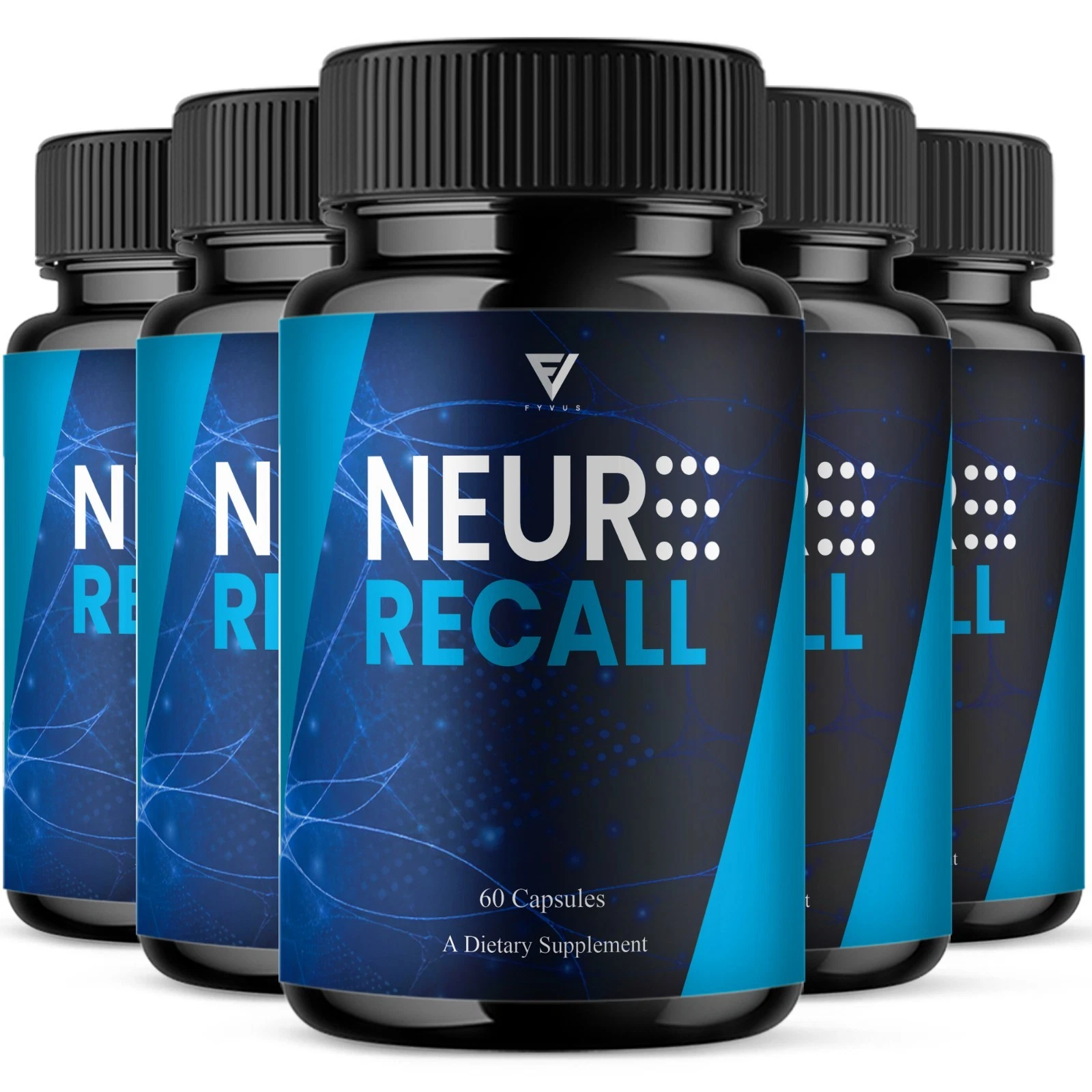 [6C384115] (5 Pack) Neuro Recall Memory Supplement, NeuroRecall Support (300 Capsules)