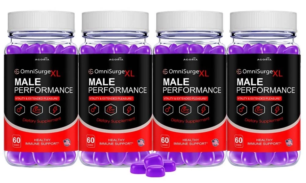 [86A12A11] (4 Pack) Omni Surge XL Gums Advanced Male Health Support OmniSurgeXL Gummies