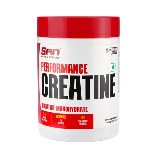 [BRSW2BT4DIBWOCY2] San Performance Creatine Powder | Pure Micronised Creatine Mono hydrate | Pre Workout Supplement | 100 Servings | Unflavoured | 300g |
