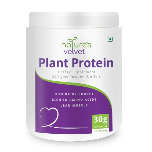 [BRSWGAQFC4CQGELG] Nature's Velvet Plant Protein, Rich in BCAAs, 300gms -Pack of 1
