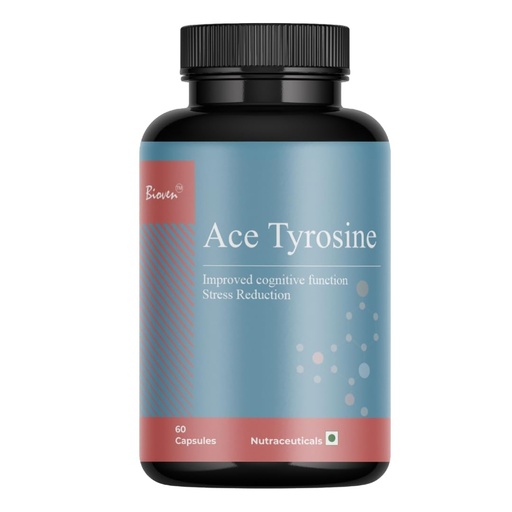 [BRSRAYANAR7B6F33] Ace Tyrosine-350mg | Improved cognitive function |Stress Reduction | Enhance Mood | Increased energy and alertness | Pack of 60 Capsule