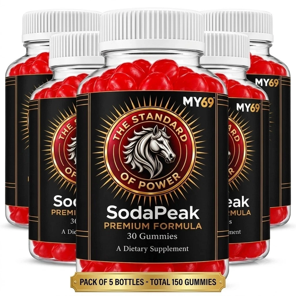 [7337B67E] (5 Pack) Soda Peak Male Gummies, SodaPeak Support Supplement (150 Gummies)