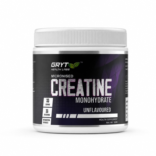 [BRSRYZARCADROD3A] Micronised Creatine Monohydrate Powder 100g | Unflavoured Creatine Supplement | 33 Servings | Sports Nutrition Supplement for Gym, Fitness & Workout Performance Support