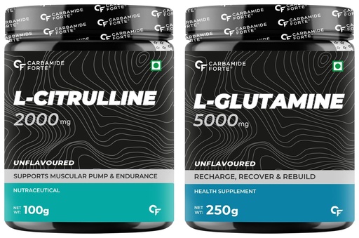 [BRSRAZYRDMMWEELP] Carbamide Forte L Citrulline Powder 2000mg 50 SERVINGS - 100g| L Glutamine Powder | Glutamine Supplement for Men | Unflavoured - 250 Grams