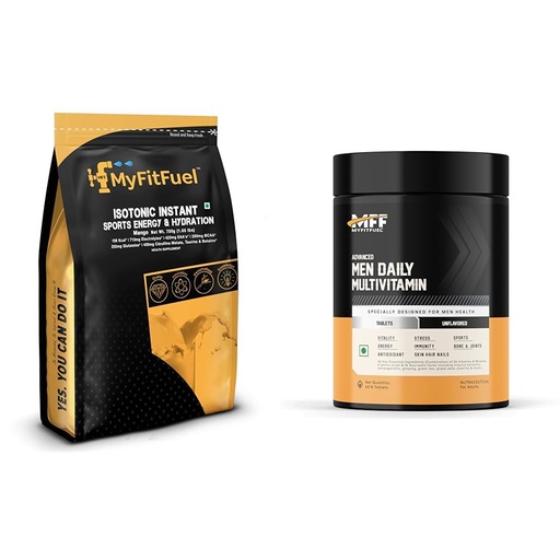 [BRSRYYADC4NQKEL7] Isotonic Instant Sports Energy Drink & Hydration. Electrolytes +BCAA, EAA, Glutamine, Taurine, Cit | MyFitFuel Advance Men Daily Multivitamin (26 Vitamins, Minerals, Herbs, Extracts & Piperine 95%),