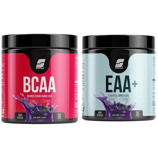 [BRSRYYACOUFQI2TX] Sparkfusion BCAA Pure-Amino -250 gm (30 Servings) With Complete Ratio of 2:1:1 for Recovery & Perf | Sparkfusion 8500 mg Eaa+ & 6000mg Bcaa (300 gm) Essential Amino Acids | Pre/Intra Workout and Musc
