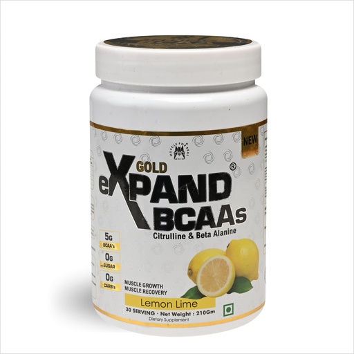 [BRSRGZ32OQOWMDQ3] MFR eXpand Gold BCAAs 5g with Citrulline & Beta Alanine | Lemon 30 Servings BCAA (210 g, Lemon & Lime)