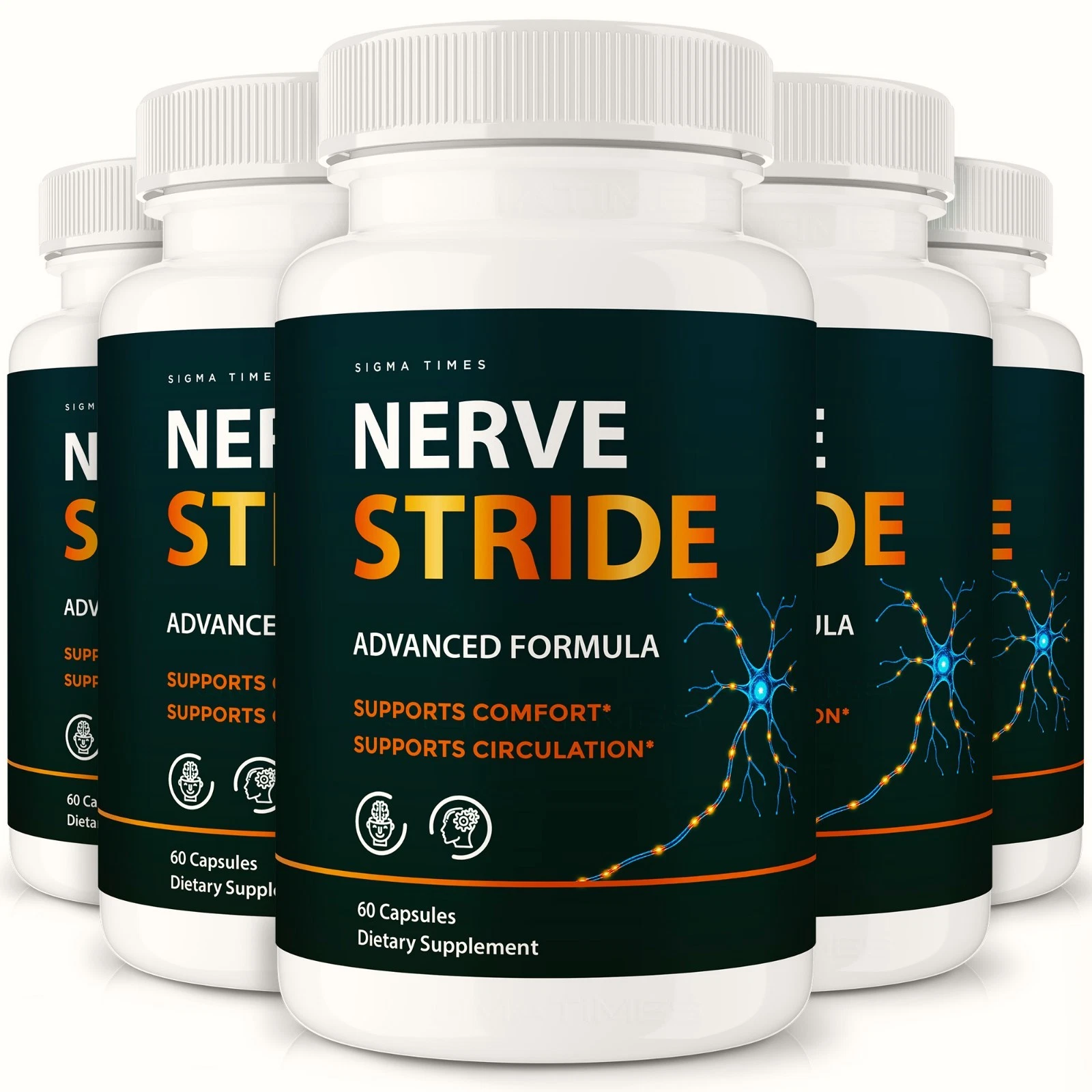 [C7600BB5] Nerve Stride Capsules - Daily Nerve Health Support Supplement (5 Pack)
