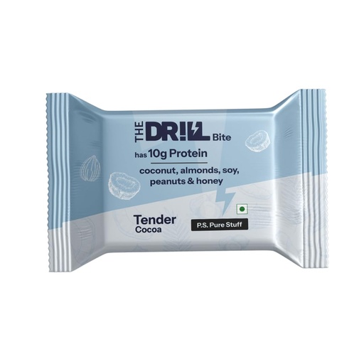 [BRSREFQLCUNB63DK] The Drill Bite Tender Cocoa | Pack of 6 |10g Protein Bar | Muscle Gain & Energy | No Added Sugar | Clean Ingredients | No Preservatives