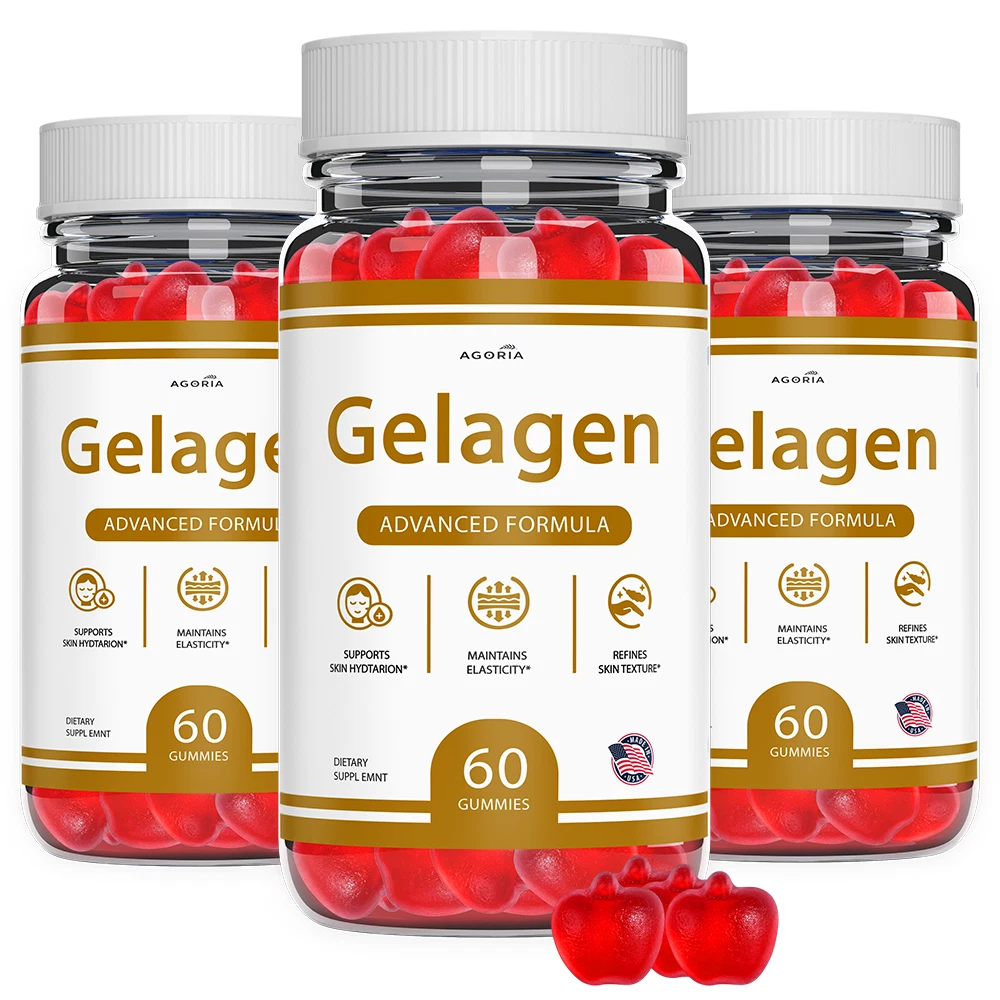 [86089F29] (3 Pack) Gelagen Gummy Advanced Skin Health Support Formula Gela Gen Gummies