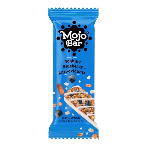 [BRSREZT2BYMWCYDO] Mojo Bar Energy Bars Yoghurt BlueBerry & Anti Oxidant | 100% Whole Grains, Nut & Fruit | High Energy & Granola Bars | Pack of 6 x 32g Energy Bars | Gluten Free & No Preservatives