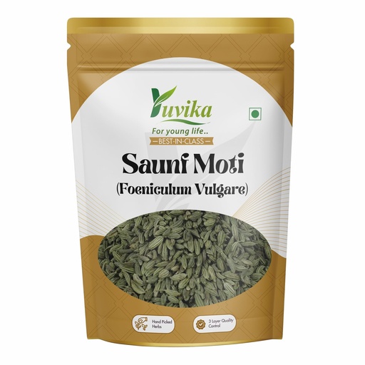 [BRSWGZY7CUOQKFL4] Yuvika Saunf Moti - Sonf Moti - Foeniculum Vulgare - Fennel Seed Big 400 Grams