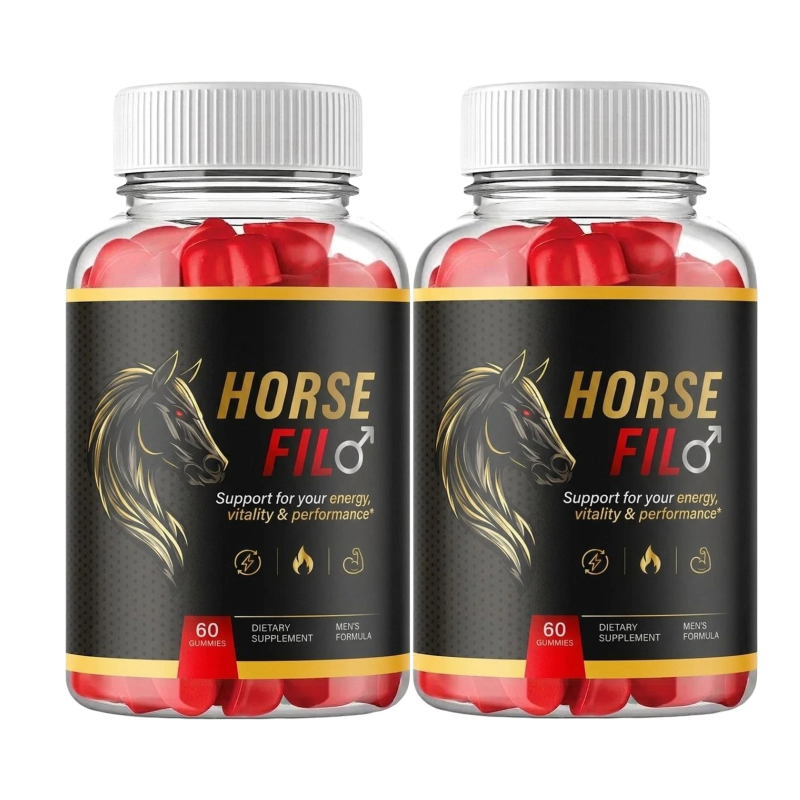[EBAACFF2] 2-Pack Horsefil Gummies - Horse Fil Overall Male Support Gummies - 120 Gummies