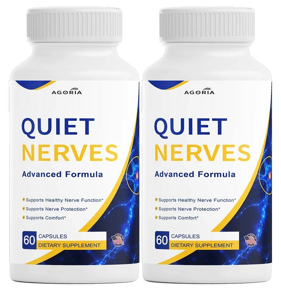 [064F4333] (2 Pack) Quiet Nerves Nootropic Nerve Support Supplement QuietNerves Capsules