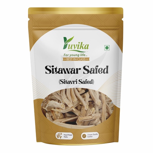 [BRSWGZY7CUGQYG3Z] YUVIKA Sitawar Safed - Sitavri Safed - Sitavari - Asparagus racemosus Willd 100 Grams